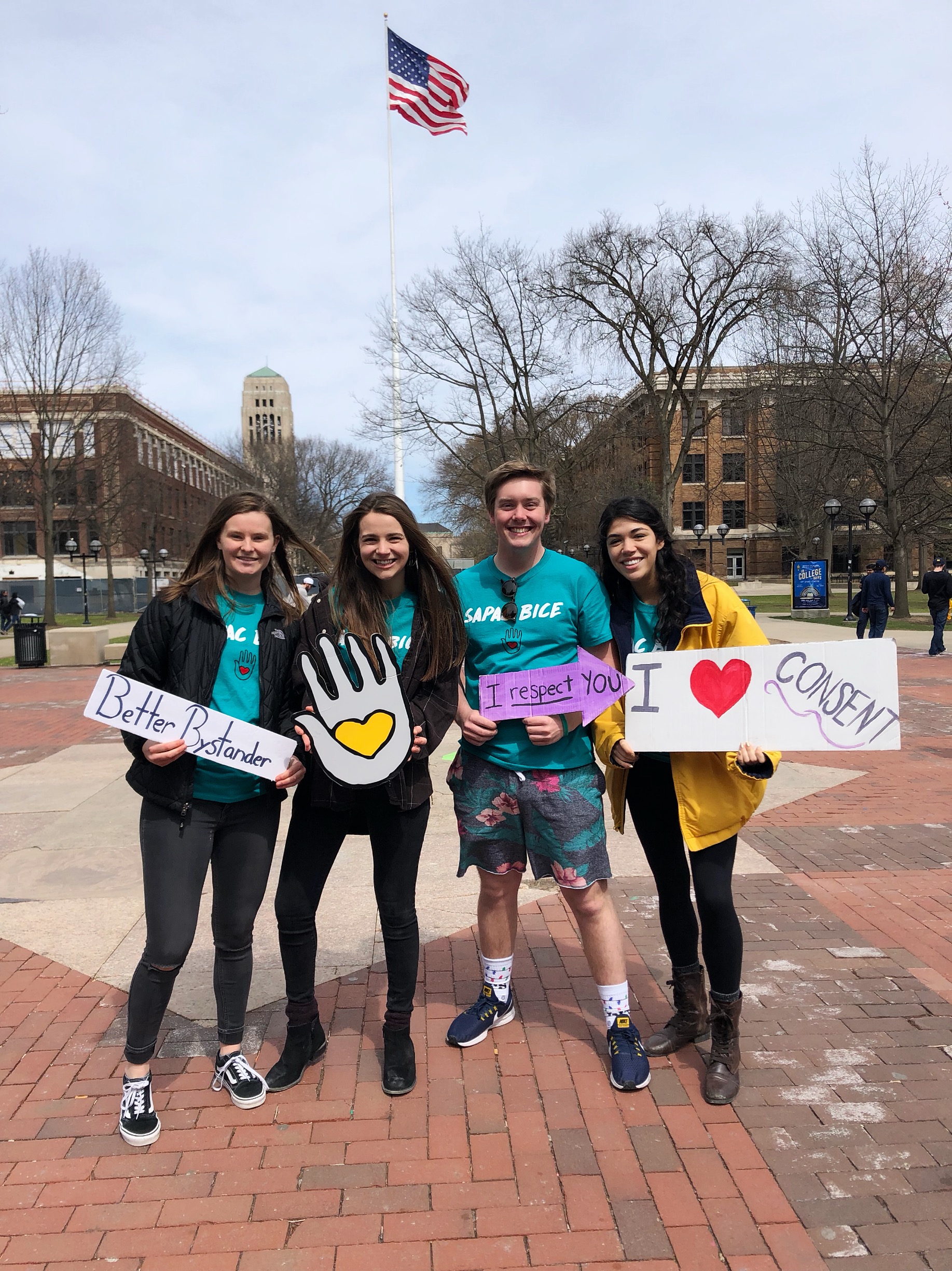 volunteers on diag