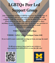 LGBTQ+ Peer Led Support Group