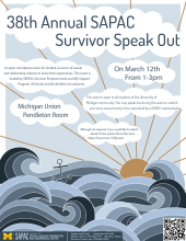 38th Annual SAPAC Survivor Speak Out Poster