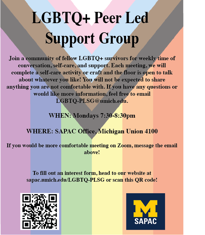 LGBTQ+ Peer Led Support Group